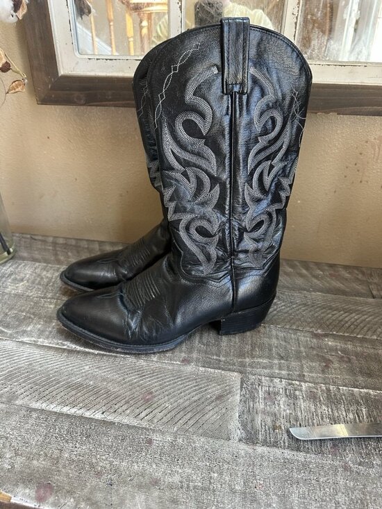 Dan Post Other - Dan Post Cowboy Boots Men’s 8.5 Extra Wide Black Leather Western Milwaukee